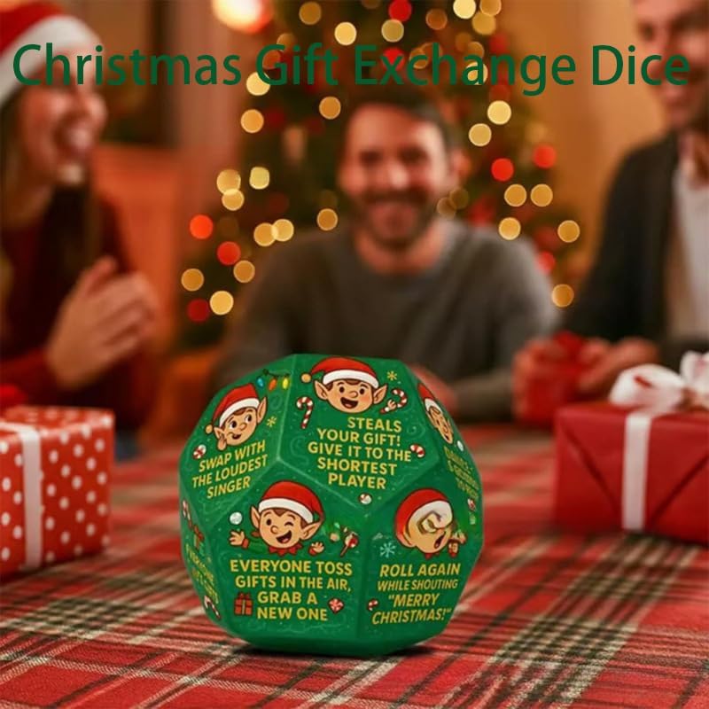 oyeftp Store Hilarious Exchange Party Game Dice, Exchange Gifts Family Game, Christmas Stocking Stuffers White Elephant Gifts for Teens Adults, Gift Exchange Dice for Family Friends Holiday Xmas Party Supplies - Image 5